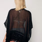Herita Frill Detailed Kimono Black