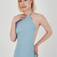 Halter Neck Tie Dress - Light Green