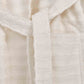 Ribbed Cotton Bathrobe - Cream