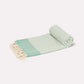 Cotton Peshtemal Towel-Green & White
