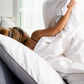 Classic Percale - Core Bedding Set - White with Anthracite Piped Edge