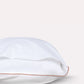 Classic Percale - Duvet Cover Set - White with Peach Piped Edge