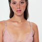 Athena Bralette Triangle Lace Bra - Pink & Lilac