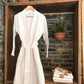 Santorini Cotton Bath Robe - White
