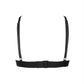 Front Straps Lined Triangle Lace Bra Black