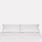 Classic Percale - Fitted Sheet Set- White with Peach Piped Edge
