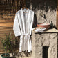 Santorini Cotton Bath Robe - White