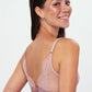 Athena Bralette Triangle Lace Bra - Pink & Lilac