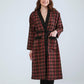 Printed Dressing Gown - Burgundy Check