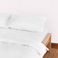 Sateen Stripe - Core Bedding Set (Flat) - White