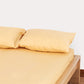 Sateen Stripe Flat Sheet - Gold