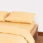 Sateen Stripe Flat Sheet Set - Gold