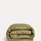 Sateen Stripe - Core Bedding Set - Oil Green & Gold