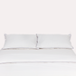 Classic Percale - Duvet Cover Set- White with Navy Blue Pipe Edge