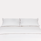 Classic Percale - Duvet Cover Set - White with Anthracite Piped Edge