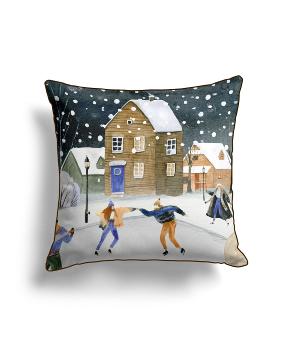 Winter Cushion Cover - Blue
