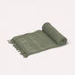Stone Cotton Throw - Green