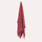 Stone Cotton Throw - Burgundy