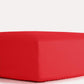 Classic Percale Fitted Sheet - Red - Ocoza