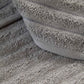 Cotton Ribbed Towel Set - Dark Grey (2 Towels)