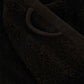 Ribbed Soft Cotton Towel Set - Black (3 Towels)