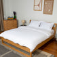 Sateen Stripe - Duvet Cover Set - White